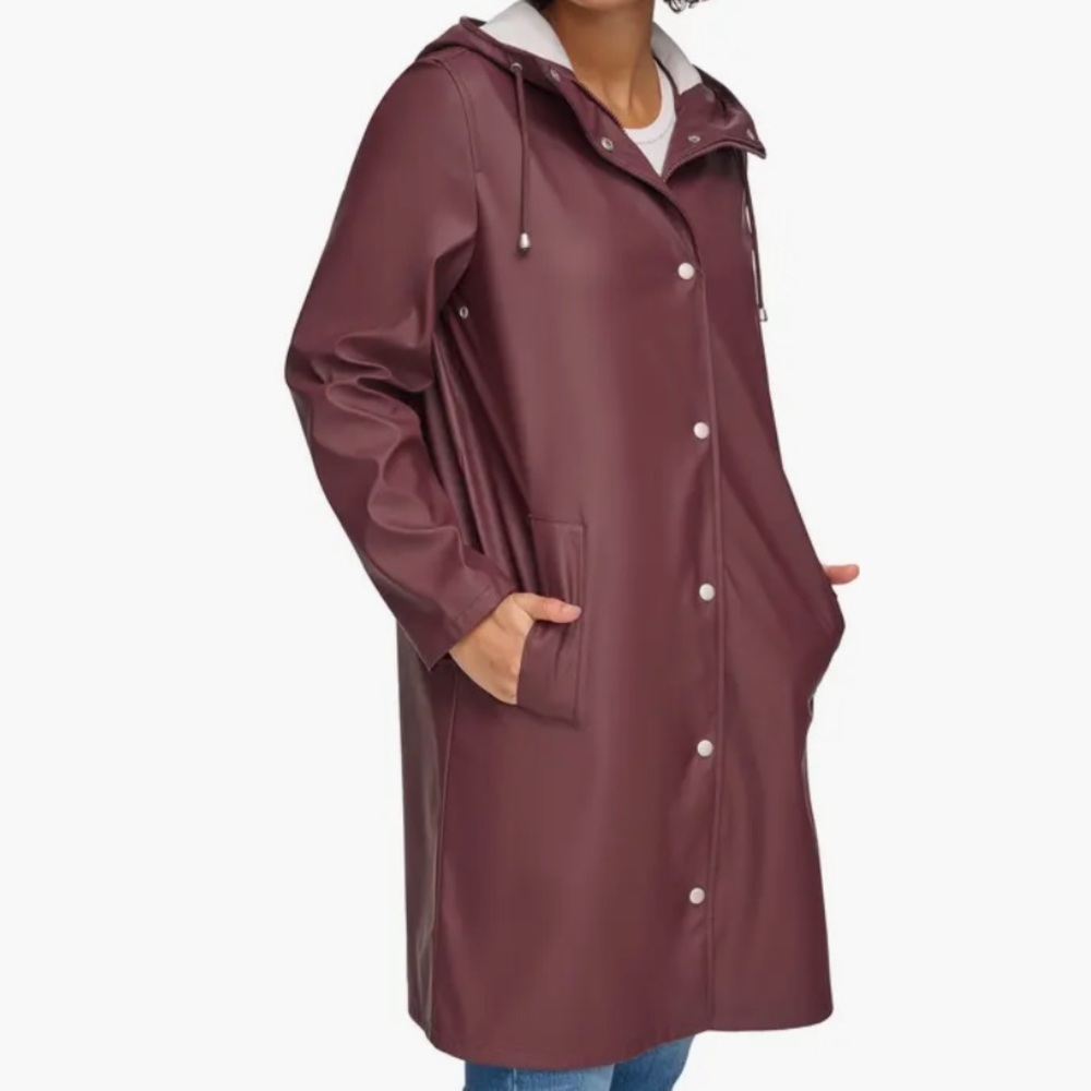 Levi’s Water Resistant Hooded Long Rain Jacket